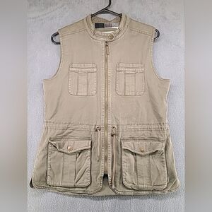 Gander Mountain Guide Series Vest Womens Medium Green Full Zip And Snap Lined